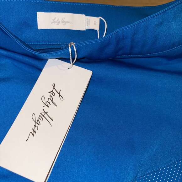 NWT Lady Hagen Golf Women's Skort Blue White Perforated Size 2 Tennis Golf - Picture 4 of 4